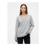 Light Grey V-Neck Jumper