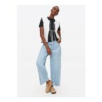 Light Wash Relaxed Denim Barrel Leg Jeans 16L