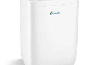 Lightning Deal-Senville 12L/Day Dehumidifier, 1.6L Tank, White