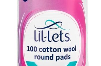 Lil-Lets Cotton Wool Round Pads, 100 Count, Certified Organic, 100% Pure Cotton Wool, Soft and Absorbent, Gentle on Skin, Dermatologically Tested
