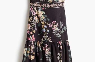 Linen-blend dress