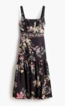 Linen-blend dress