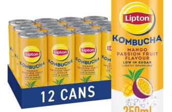 Lipton Kombucha Mango & Passion Fruit, 250ml Bottle x 12 (£8.48 S&S) – Prime Deal