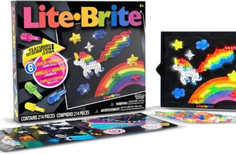 Lite-Brite Ultimate Classic Light Up Drawing Board, LED Board with Colours, Light Up Toys for Creative Play, Glow Art Neon Effect Drawing Board, Light Toys for Kids Ages 4, Packaging May Vary
