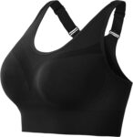 Litherday Womens Sports Bra High Impact Adjustable Straps Sprorts Bras for Women Push Up Wirefree Removable Padding Gym Yoga Running Crop Top