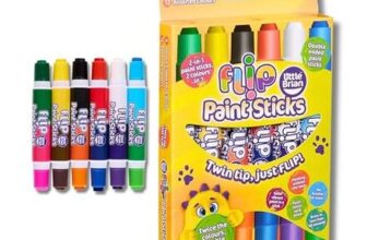 Little Brian Paint Flip Sticks, 6 Pack, 12 Colors