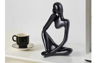 Living & Home Thinker, Resin Table Top Abstract Decor – Black 813cm Free P&P