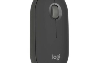 Logitech Pebble Mouse 2 M350s Slim Bluetooth Wireless Mouse, Portable, Lightweight, Customisable Button, Quiet Clicks