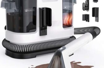 Lubluelu V8 Corded Carpet Cleaner with 15000 Pa Suction, 1400W Hot Water Upholstery & Stain Cleaner Machine – w/Voucher