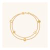 Lucky Charm Double Chain Bracelet in Gold
