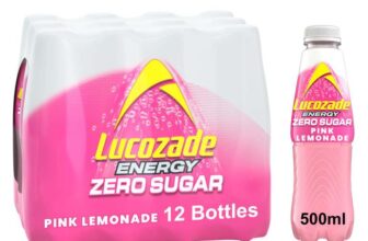 Lucozade Energy Zero Sugar Drink 500ml (Pack of 12) – with Prime