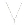 Lunvky Silver Initial Necklace 14k Gold Plated Letter Pendant