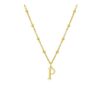 Lunvky Silver Initial Necklace, 14k Gold-Plated Name Pendant