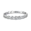 Lynizo Magnetic Bracelets: Silver Zirconia, Adjustable 21cm