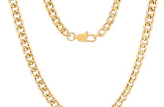 MAIBAOTA Mens Cuban Chain Necklace 2026 Fathers Gifts with Card for Dad Husband Silver Gold Black Stainless Steel Mens Necklaces Jewellery 3/6/9mm Width 46/51cm Length