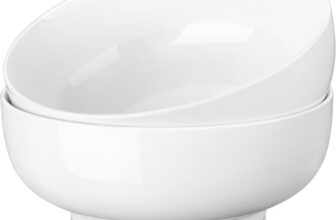 MALACASA Serving Bowls, 114 OZ(10) Extra Large Salad Bowls Set of 2, Porcelain White Serving Bowls for Salad, Soup, Pasta and Dinner, Large Ceramic Bowl Set for Entertaining, Series Regular