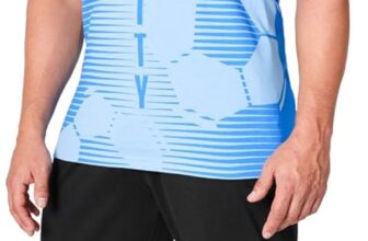 MANCHESTER CITY FC Mens Pyjamas Set Nightwear T-Shirt Long Bottoms PJs Lounge Set Men Teenagers Man City Gifts for Men