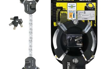 MASTER LOCK Police Approved Bike Lock and E-Scooter Cuff Lock, 4 Keys, 550 x 110 x 25 mm