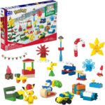 MEGA Pokémon Building Toys Set, Holiday Calendar with 202 Pieces, 2 Poseable Characters and Accessories, for Kids, GYG99