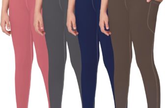 MIRITY Girls Leggings for Kids Active Sports Pants with 2 Pockets Yoga Workout