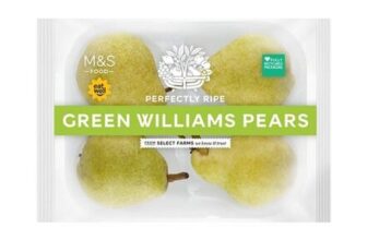 M&S Green Williams Pears Perfectly Ripe