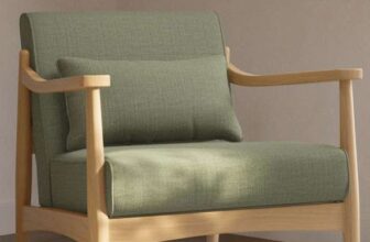 M&S Sherwood Light Oak Chenille Accent Chair – Soft Green