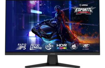 MSI, MAG 274QF, 27-Inch, WQHD, 2560×1440, Gaming Monitor, Rapid IPS, 180Hz, 0.5ms, HDR ready, Eye care, HDMI 2.0b,