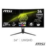 MSI MAG 342CQR E2 180Hz UWQHD Gaming Monitor, 9S6-3DB64H-070