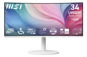 MSI Modern MD342CQPW 34-Inch UWQHD Curved Monitor with KVM