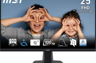 MSI PRO MP252 24.5 Inch Full HD Monitor – 1920 x 1080 IPS Panel, 100 Hz, Eye-Friendly Screen, Built-in Speakers, Tilt-Adjustable Prime Deal