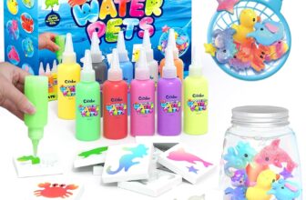 Magic Water Elf Toy Craft Kits for Kids, DIY Your Own Aqua Fairy Water Pets & Squishy Maker Toys with 10 Magic Gels and 8 Molds, Art Supplies Arts and Crafts for Kids Boys and Girls Ages 4-8 6-8