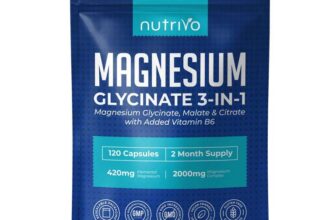 Magnesium Glycinate 3-in-1 Complex 2000mg Malate & Citrate with Vitamin B6 120 Capsules – 2 Mths Supply (Prime Deal) by Nutrivo / FBA