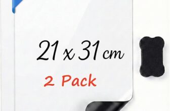 Magnetic Whiteboard for Refrigerator: 21×31 cm 2 Pack Dry Erase Boards with Magnet Backing for Family Message Center Kitchen and Living Room Use