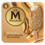 Magnum Double Gold Caramel Billionaire 3 x 85ml / Signature La Peche 3 x 90ml / Signature La Pistache 3 x 90ml Ice Cream