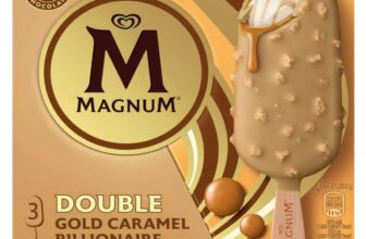 Magnum Double Gold Caramel Billionaire 3 x 85ml / Signature La Peche 3 x 90ml / Signature La Pistache 3 x 90ml Ice Cream