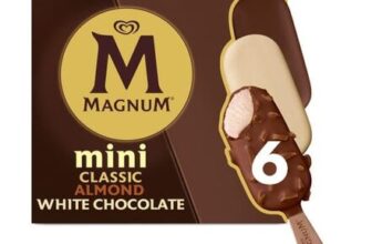Magnum Mini Classic, Almond & White Chocolate Ice Cream Sticks 6 X 55ml