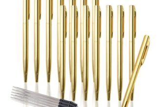 Maijiaju 15Pcs Metal Ballpoint Pens, 1.0mm, Smooth Writing