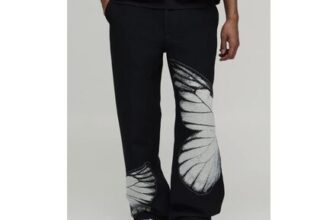 Man Butterfly Tapestry Relaxed Fit Fixed Waist Trouser