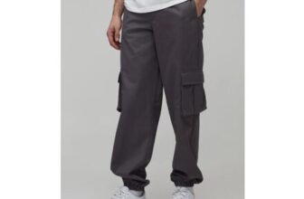 Man Fixed Waist Baggy Washed Trouser