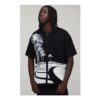 Man Relaxed Palm Scenic Jacquard Knitted Shirt