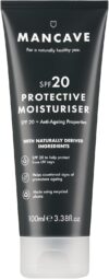 ManCave SPF 20 Face Moisturiser for Men 100ml Sun Protection, Anti-Ageing, Rosehip Oil & Vitamin E Vegan Daily Sunscreen Moisturiser Made in UK