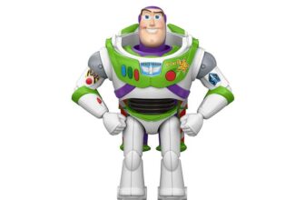 Mattel Disney and Pixar Toy Story 5 Figure, Large Scale Launch Ready Buzz Lightyear Figure, 10 Inch Movie Design 12 Points Articulation