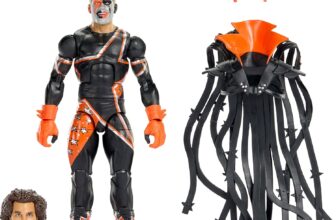 Mattel WWE Elite Collection Action Figure & Accessories, Premium Live Event Stardust Set, WrestleMania with Sam Roberts Build-A-Figure Parts, JHX76