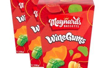 Maynards Bassetts Wine Gums Sharing Pack 350g (Pack of 3)