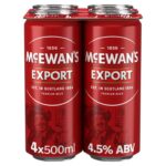 McEWANS Export Original Scottish Premium Beer, ABV 4.5% 4 x 500ml £3.51-£3.14 With Max S&S