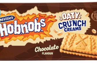 McVities Hobnobs Oaty Milky Biscuits Chocolate cream, Sweet Sandwich Snack for Sharing, 100 g (Pack of 1)