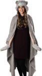 Me To You Bear Hooded Fleece Blanket,Grey