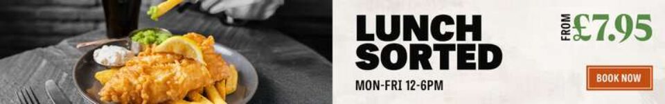 Meal & A Drink – Monday to Friday, 12pm6pm.
