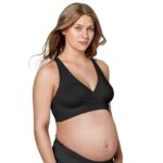 Medela Keep Cool Sleep Seamless Maternity and Nursing Bra, Black (Prime Day Deal)