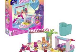 Mega Barbie Colour Reveal Dolphin Exploration Building Set